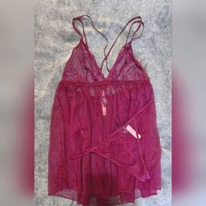 Sheer Purple Lingerie Dress